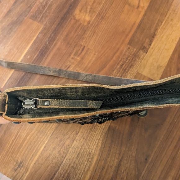 River Island Buffalo Leather cross body purse. - Picture 10 of 17